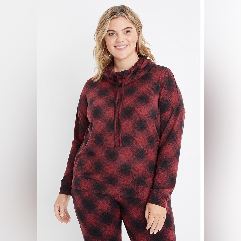 GUC-Maurice’s Plus Size Lakeside Cozy Plaid Sweatshirt